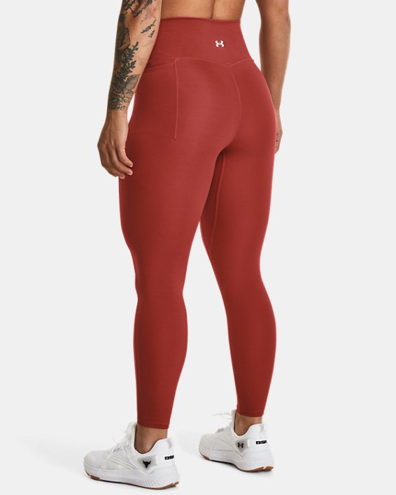 Women's Project Rock Crossover Lets Go Ankle Leggings in Red image number 1